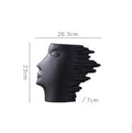 Modern Abstract Face Ceramic Vase – Nordic Matte Porcelain Decorative Pot for Home Decor