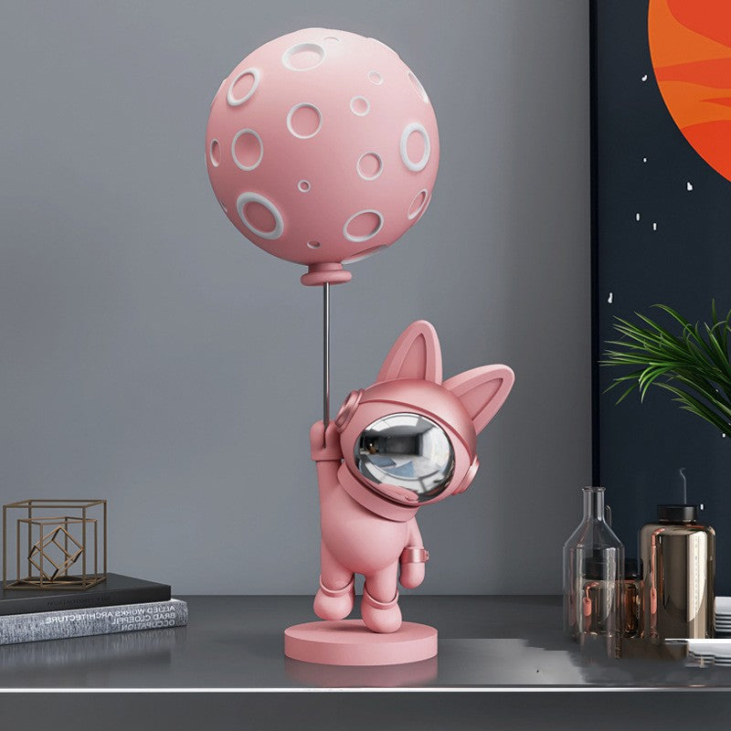 Modern Astronaut Moon Sculpture – Creative Home Decor Statue for TV Cabinet & Living Room