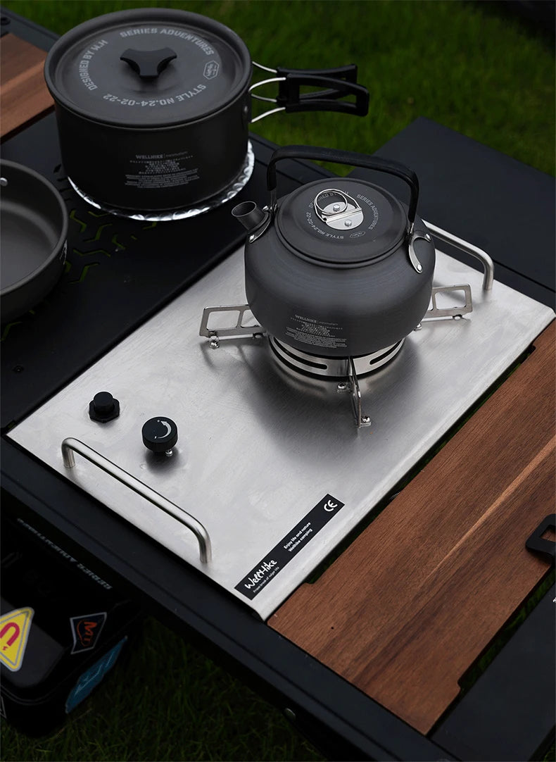 WELLHIKE Outdoor Camping Cooking Set Of Cookware Portable Camping Cookware Set Travel Utensils For 1-2 People Kettle Frying Pan