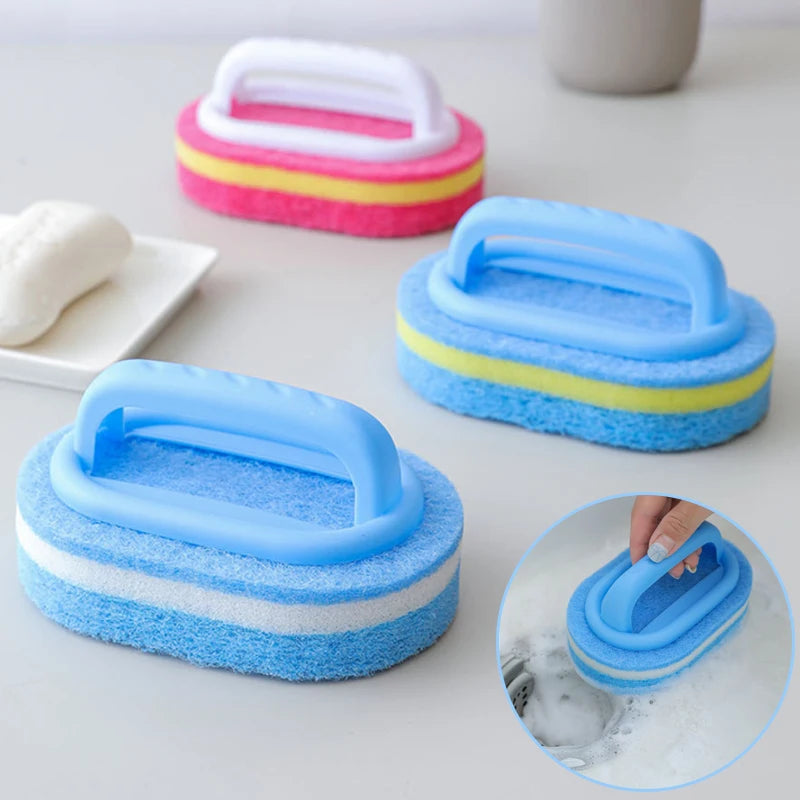 Multipurpose Kitchen Cleaning Brush – Ergonomic Handheld Scrubbing Sponge for Dishes & Surfaces