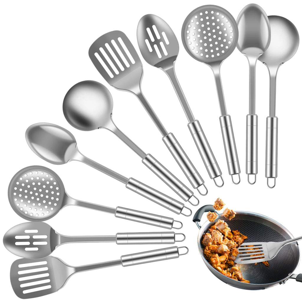 Premium Stainless Steel Kitchen Utensils Set – Durable Cooking Tools & Serving Spoons Kit