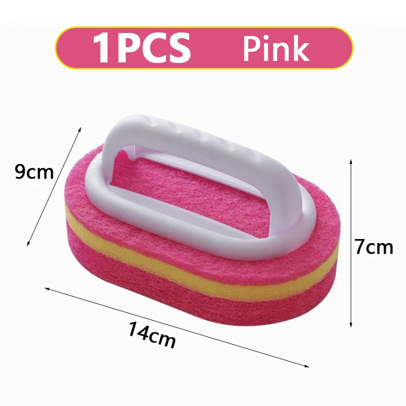 Multipurpose Kitchen Cleaning Brush – Ergonomic Handheld Scrubbing Sponge for Dishes & Surfaces