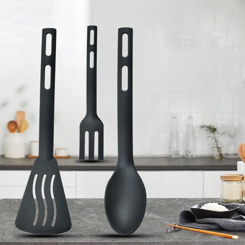 Premium 3-Piece Non-Stick Nylon Kitchen Utensil Set – Heat-Resistant Spatula & Spoon Kit