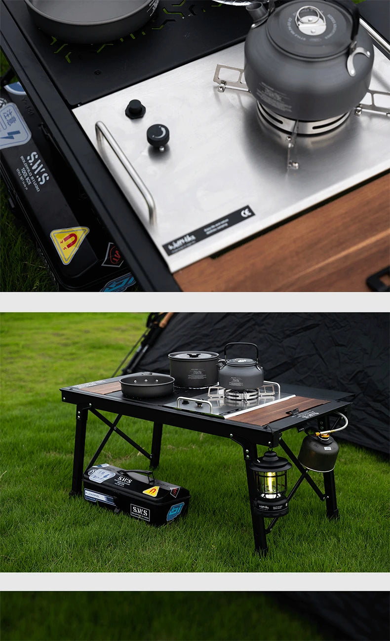 WELLHIKE Outdoor Camping Cooking Set Of Cookware Portable Camping Cookware Set Travel Utensils For 1-2 People Kettle Frying Pan
