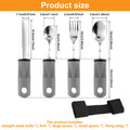 Adaptive Utensils Set Stainless Steel Bendable Cutlery Set for Hand Tremors Elderly, Arthritis,Parkinsons-Built Up Utensils