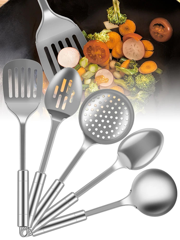 Premium Stainless Steel Kitchen Utensils Set – Durable Cooking Tools & Serving Spoons Kit