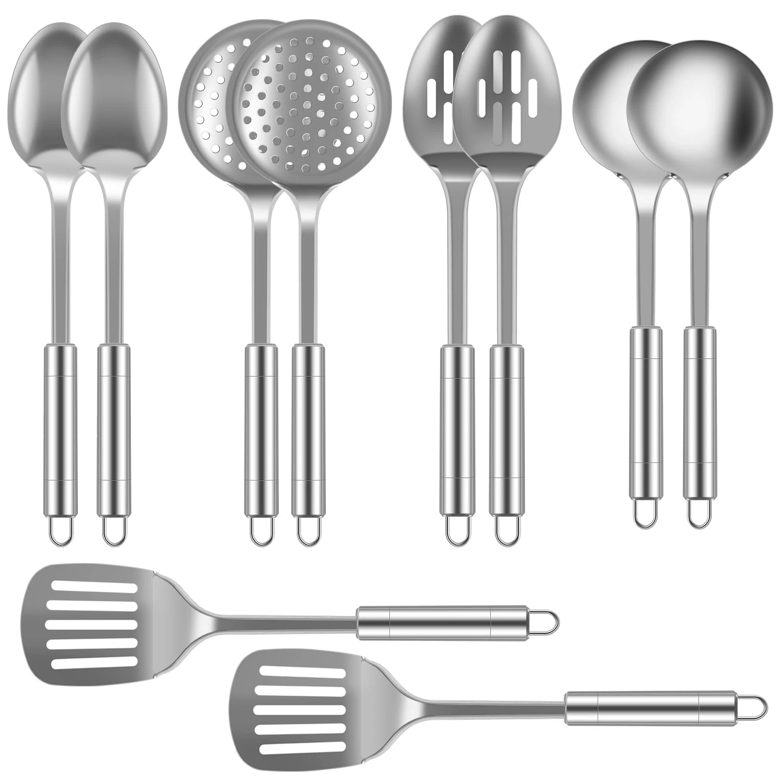 Premium Stainless Steel Kitchen Utensils Set – Durable Cooking Tools & Serving Spoons Kit