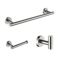 3-Pieces Bathroom Hardware Accessories Set - Towel Bar, Toilet Paper Holder, Robe Towel Hooks